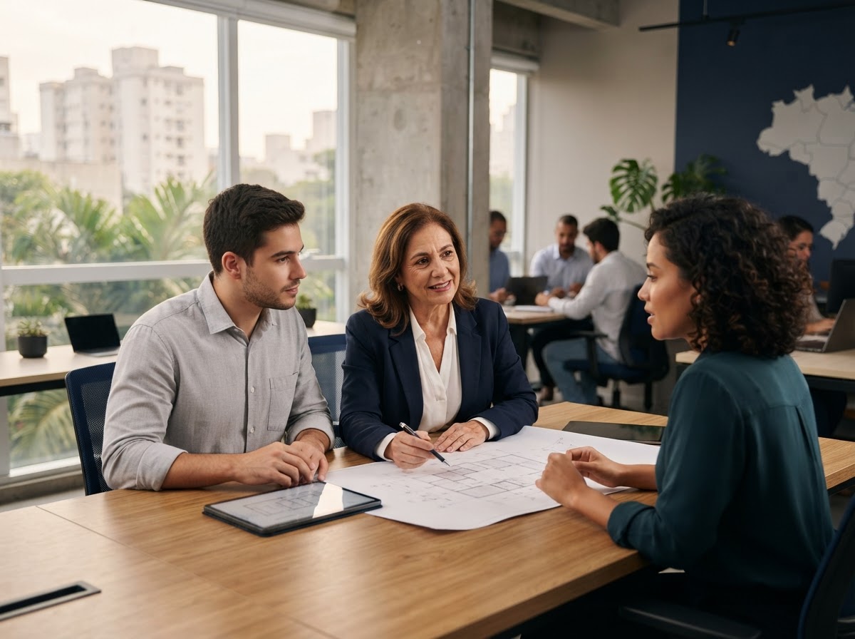 Diaz Axorex — equipe analisando dados financeiros em ambiente corporativo